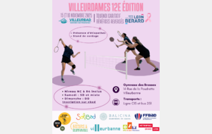 Villeur'Dames : Tournoi caritatif féminin et mixte. Dernière chance pour s’inscrire!