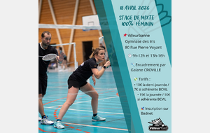 Stage Féminin samedi 18 avril - Dédié au tableau de Mixte