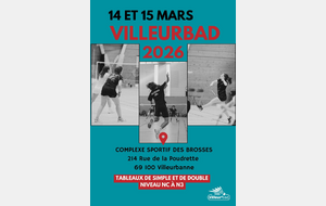 Villeurbad 2026 (tournoi simple et double)