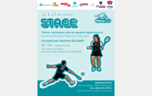 Stage 22 &amp; 23 octobre avec Maxime Salamo