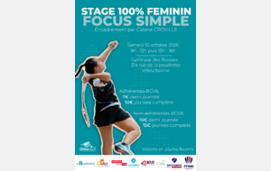 Stage 100% féminin (dédié au Simple)