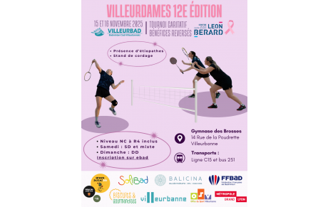 Villeur'Dames : Tournoi caritatif féminin et mixte. Dernière chance pour s’inscrire!