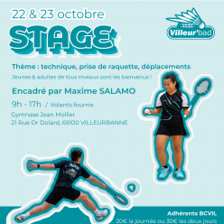 Stage 22 & 23 octobre avec Maxime Salamo